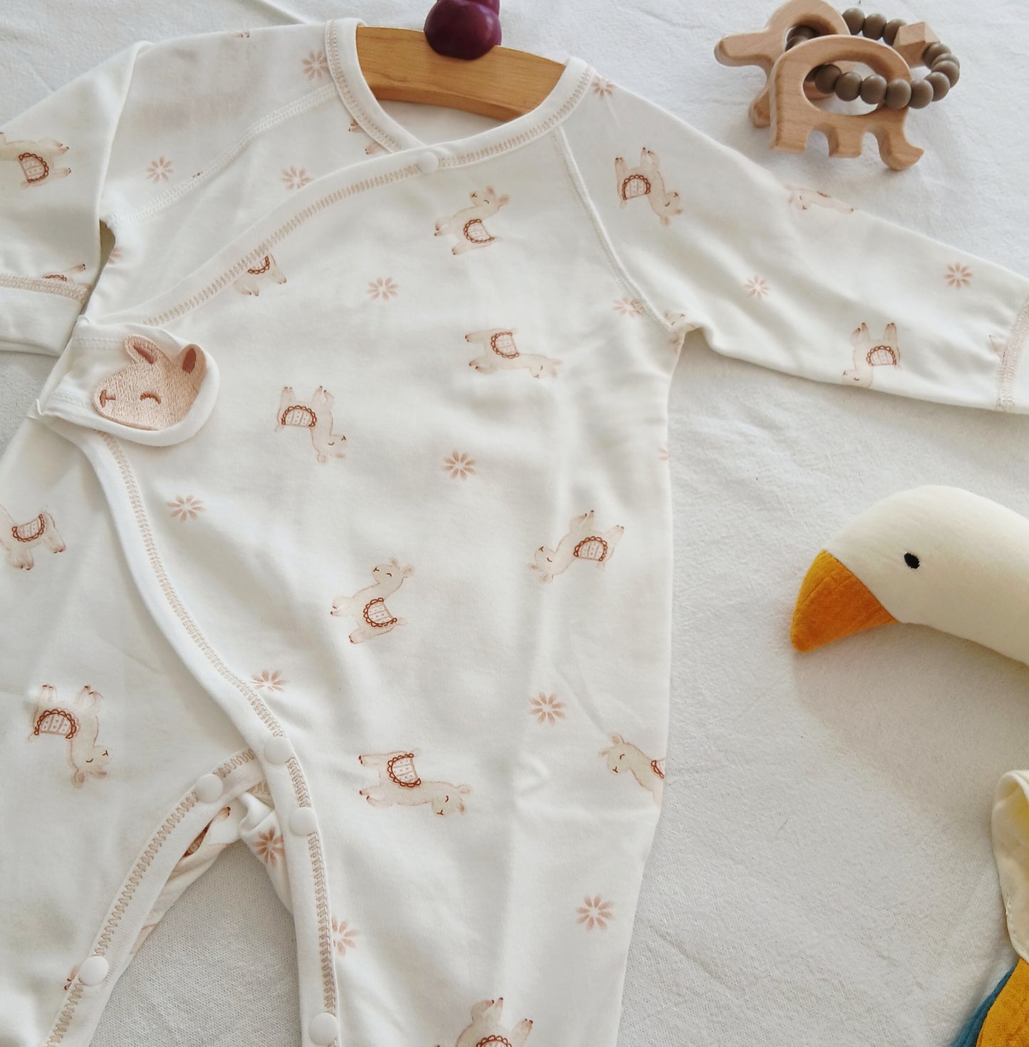 New Baby Printed Monk Romper