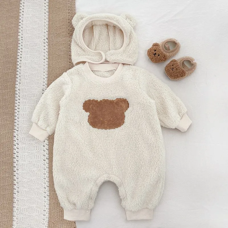 Snowy Bear Romper & Hat