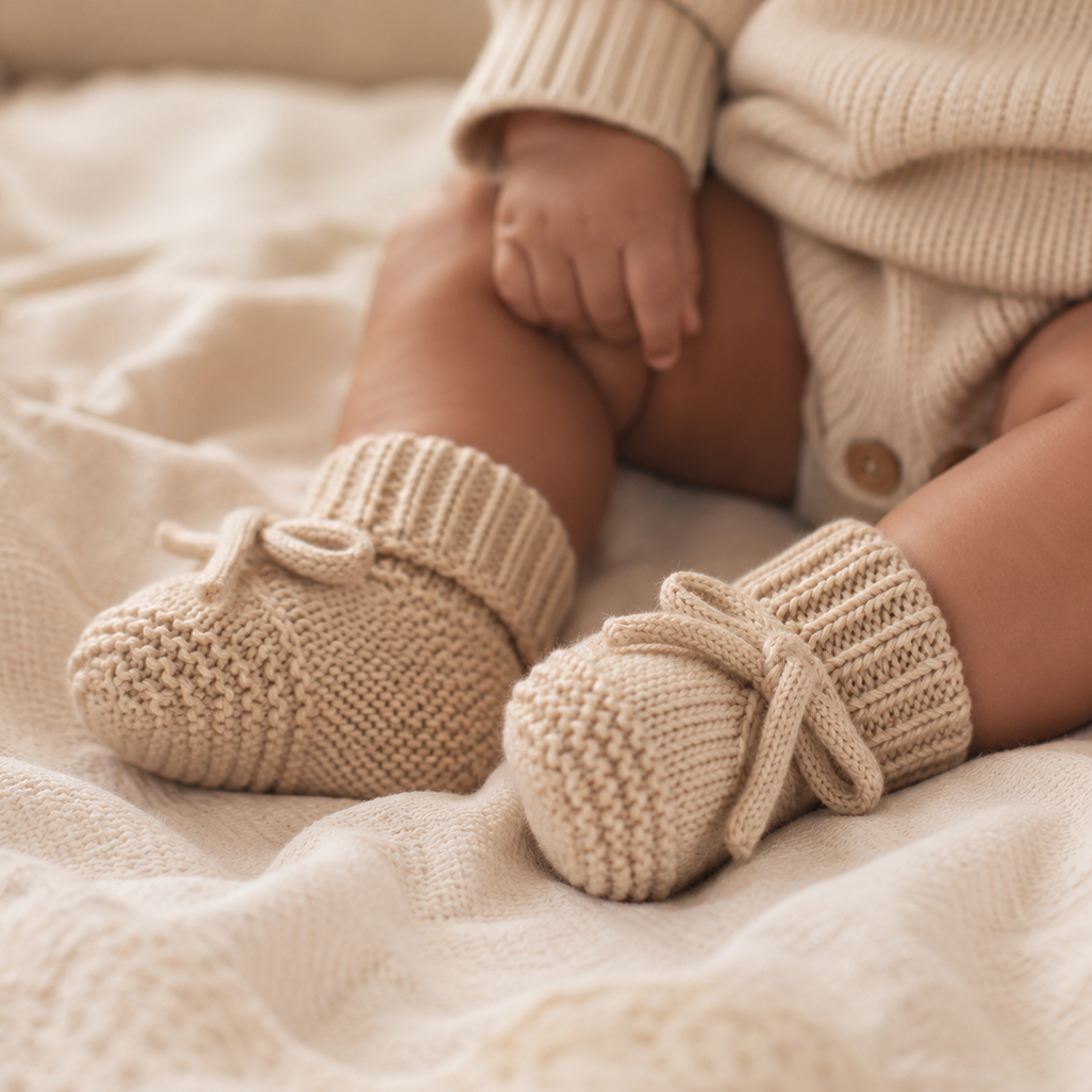 MoonKnit Baby Booties