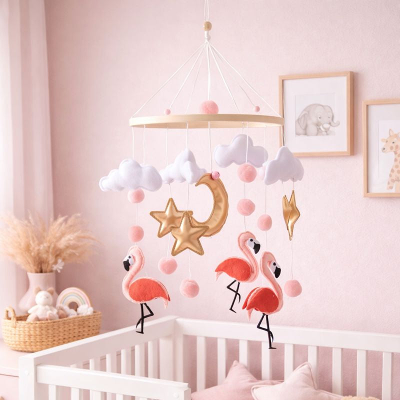 Sweet Flamingo Lullaby Mobile