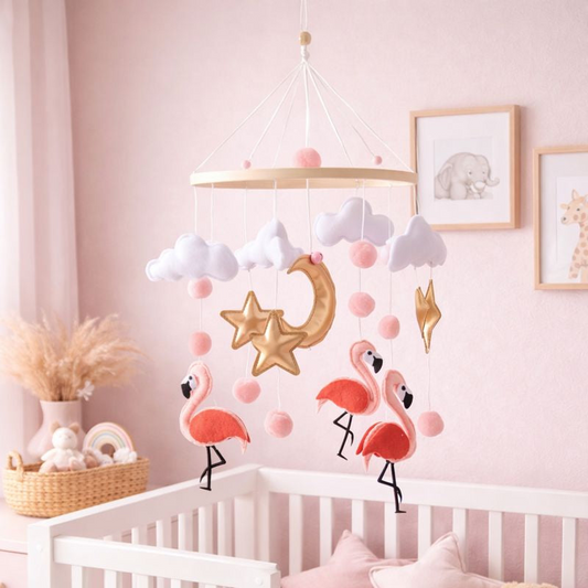 Sweet Flamingo Lullaby Mobile