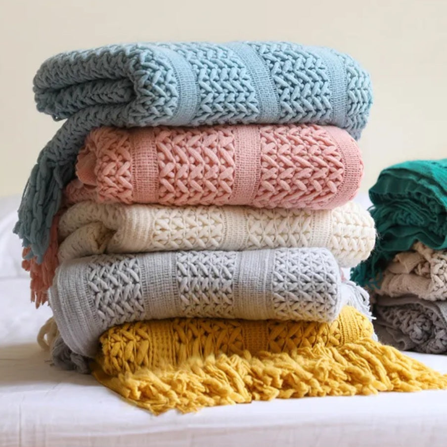 Arctic Moon Chenille Blanket