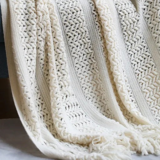 Arctic Moon Chenille Blanket