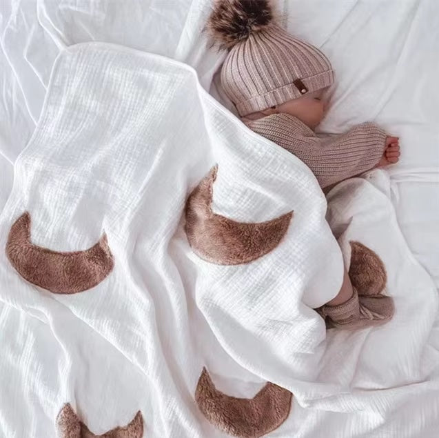 Luxurious Moon Cotton Muslin Swaddle