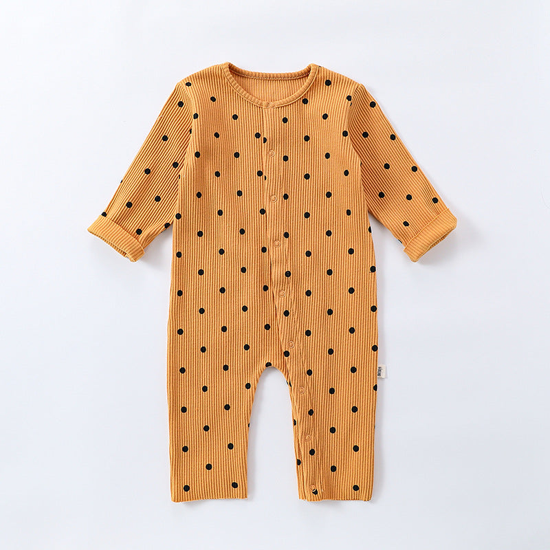 Polka Waffle Romper