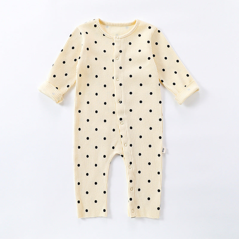 Polka Waffle Romper
