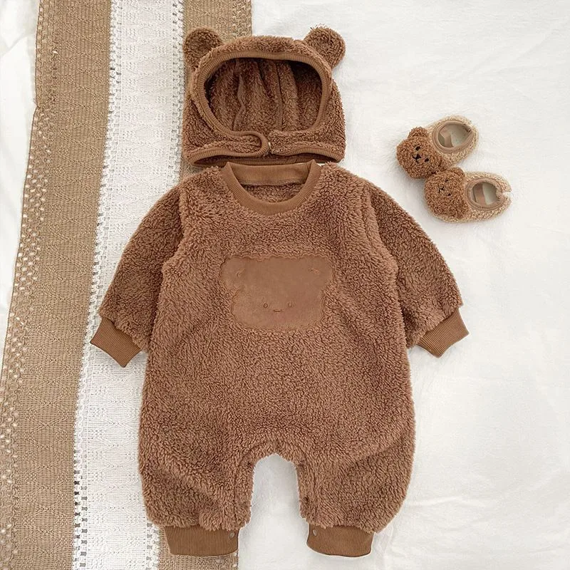 Snowy Bear Romper & Hat