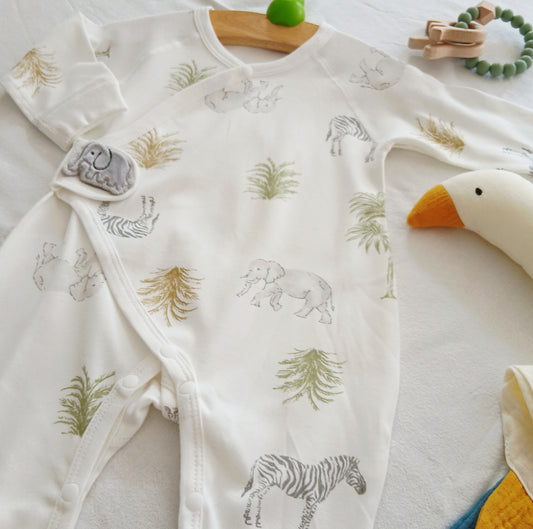 New Baby Printed Monk Romper