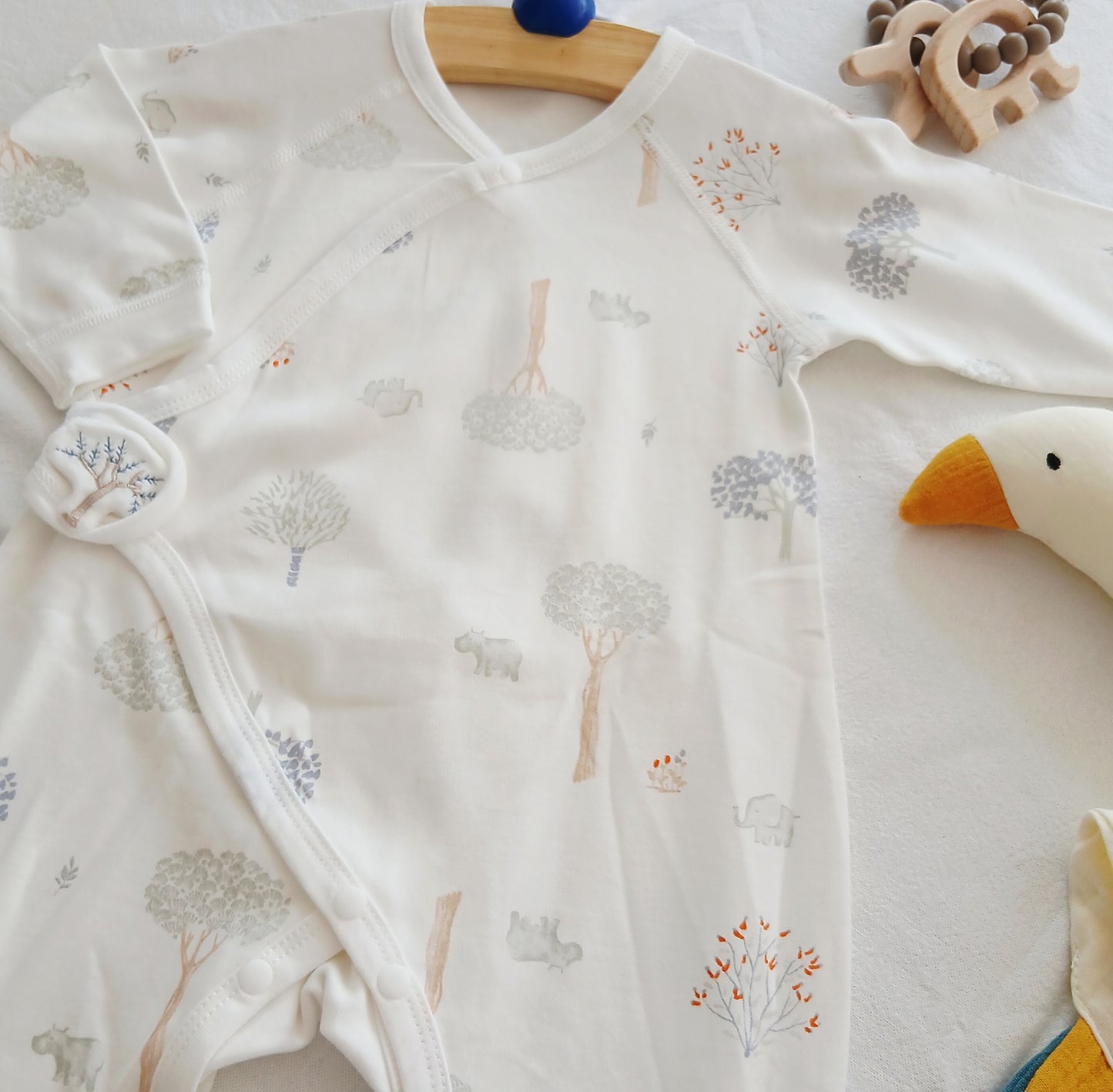 New Baby Printed Monk Romper