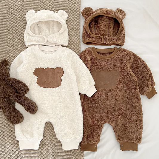 Snowy Bear Romper & Hat