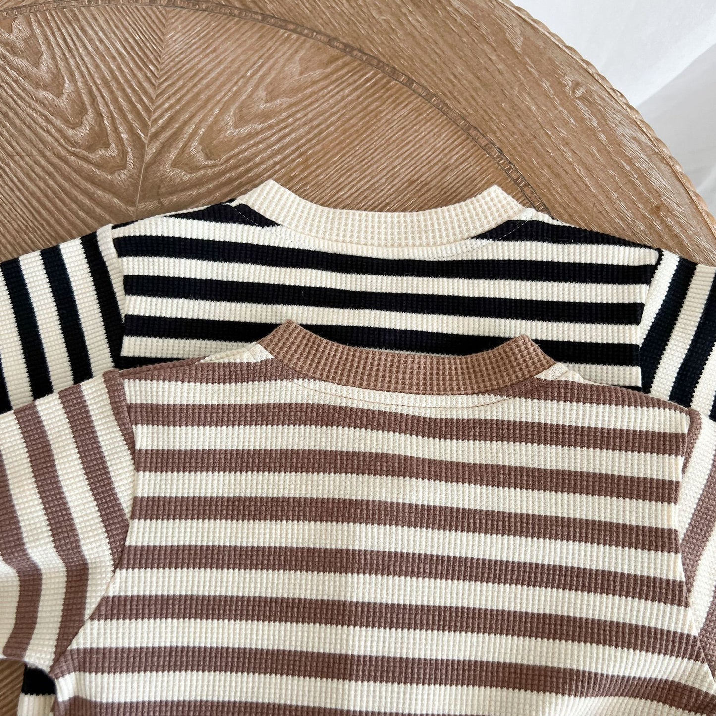 Striped Waffle Romper